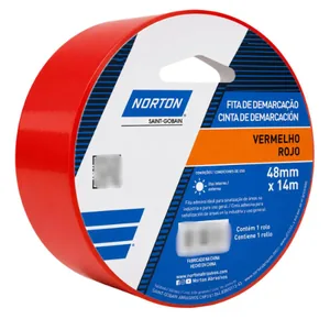 Fita Norton Demarcacao Vermelho 48mm X 14m