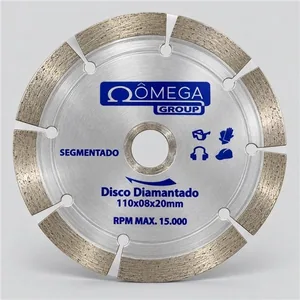 Disco Omega Corte Diamantado Segmentado 110 X 8mm