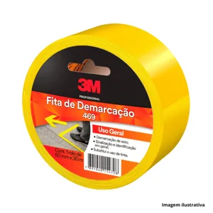 Fita 3m Demarcacao Amarela 50mm X 30mt