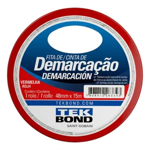 Fita Tekbond Demarcacao Vermelha 48mm X 15