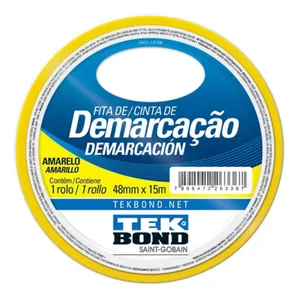 Fita Tekbond Demarcacao Amarelo 48mm X 15m