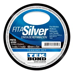 Fita Tekbond Silver Preta 48 X 5mt